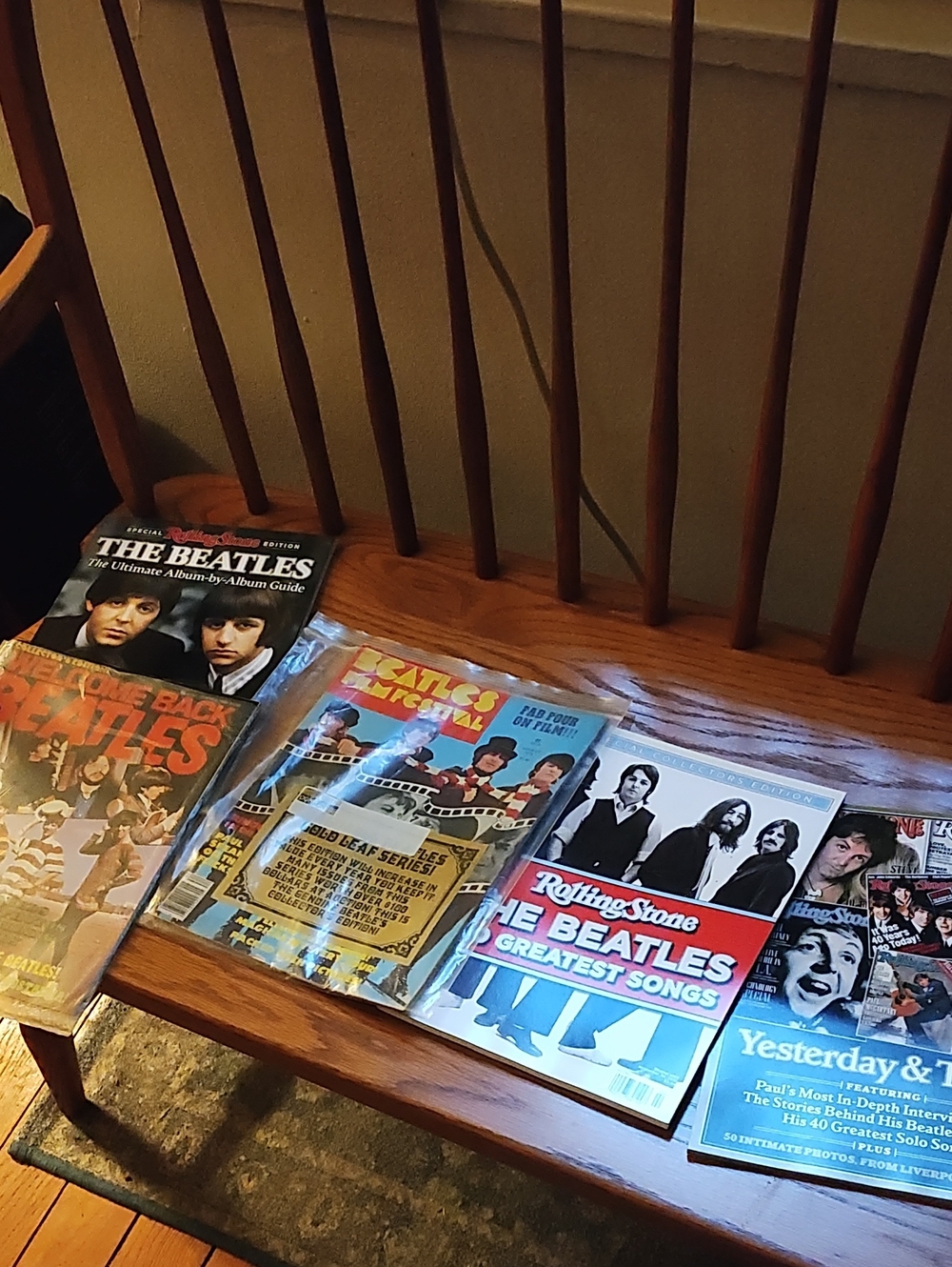 the Rolling Stones Magazine Collection with Blue and Red Covers